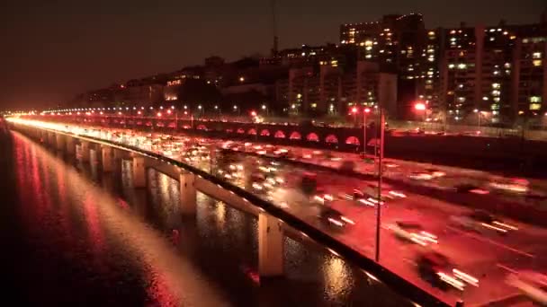 Traffico notturno — Video Stock