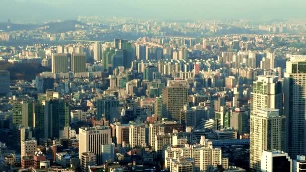 Observando Vista Desde Montaña Umyeon Seúl Corea — Vídeos de Stock