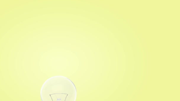 Light Bulb Green Leaves Turning Illuminating Eco Environment Concept — Stock Video