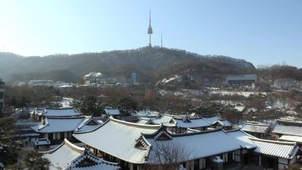 Osservando Vista Del Villaggio Han Seoul Corea — Video Stock