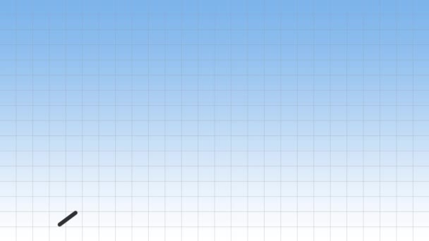 Concept statistique fait de croissance diagramme noir deviennent rouges sur fond à carreaux bleu 
