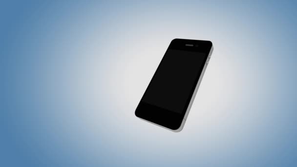 Papír Valuta Áthaladó Smartphone Képernyő Megváltoztatja Arany Bár Concept Business — Stock videók
