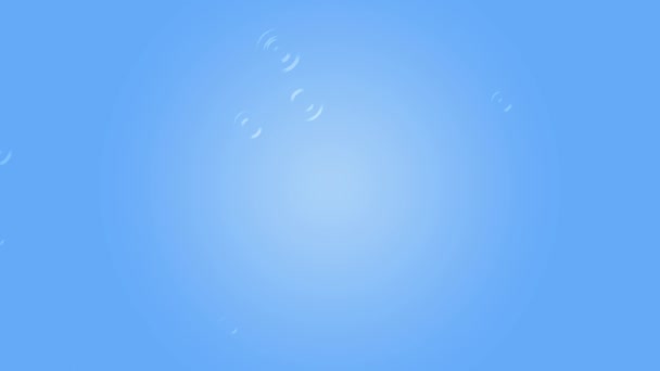 Fondo Azul Con Gotas Agua Transparentes — Vídeos de Stock