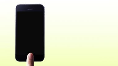 parmak tomar smartphone ekranında, e-iş kavramı küre 