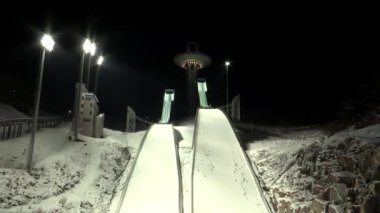 Pyeongchang-silah Kayak beldesinde gece, Kore görünümünü