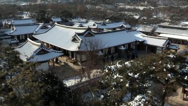 Blick Auf Das Dorf Han Seoul Korea — Stockvideo