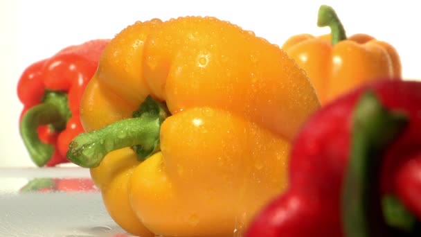 Sweet bell peppers — Stock Video