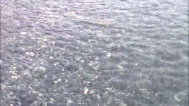 şeffaf okyanus su yüzeyine dalgalanma