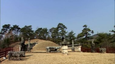 Yeongwol-gun, Gangwon-do, Kore Tapınağı bahçede doğal görünümünü