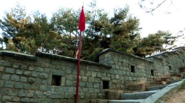 Kore geleneksel yapı, Suwon-si, Gyeonggi-do Province, Kore taş merdiven