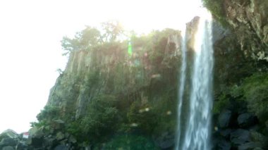 Jeju adasında bahar büyük şelale