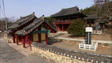 Chungdo-gun, Gyeongbok, Kore geleneksel Kore tapınakta görünümünü