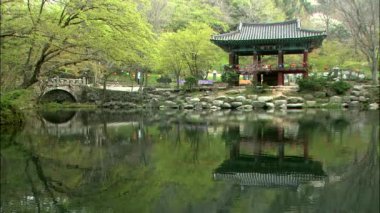 Su birikintisi Tapınağı, Jangseong-gun,: Jeollanam-do, Kore yakın bakış