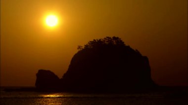 şaşırtıcı turuncu gündoğumu