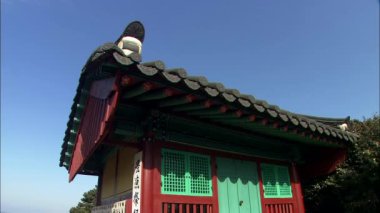 Sahil, Seocheon-gun, Chungnam-si, Kore geleneksel Kore Tapınağı görünümünü