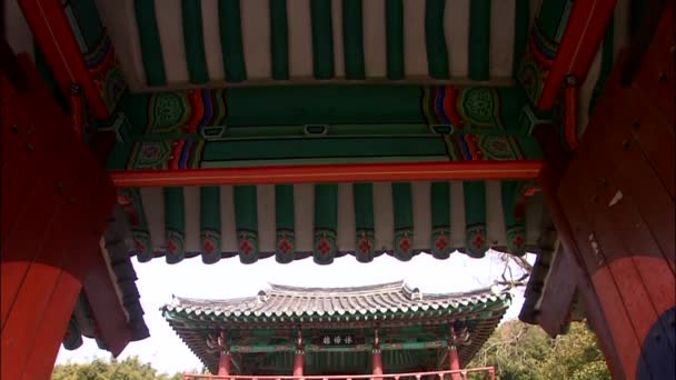 Vue Temple Traditionnel Coréen Chungdo Gun Gyeongbok Corée — Video