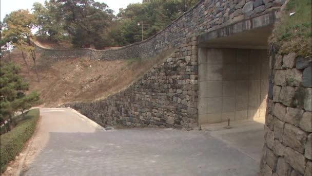 Υπόγεια Περάσει Στην Κορεατική Κάστρο Γκονγκτζού Chungcheongnam Στην Κορέα — Αρχείο Βίντεο