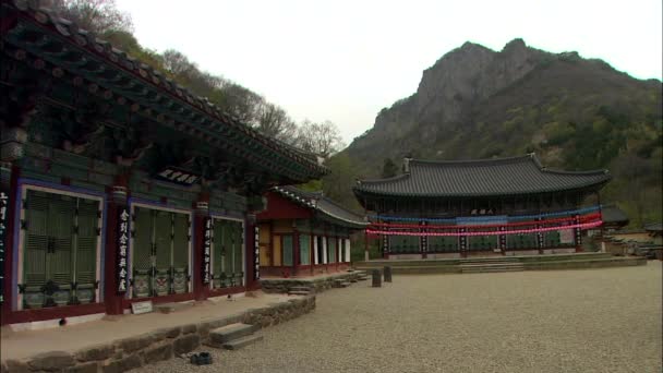Templo Tradicional Coreano Jangheung Gun Jeollanam Coréia — Vídeo de Stock
