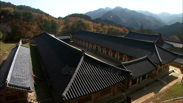 Huashan tempel in Hapcheon pistool — Stockvideo