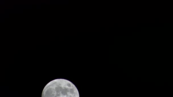 Luna Llena Contra Cielo Totalmente Negro Gongju Chungcheongnam Corea — Vídeos de Stock