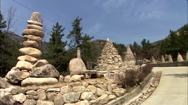 Древнее Каменное Сооружение Чан Хын Гун Чолланам Корея — стоковое видео