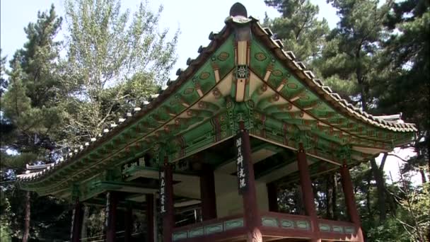 Detail View Colorful Temple Gurye Jeollanam Province Korea — Stock Video