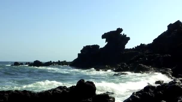 Yongduam Rock ostrov Jeju — Stock video