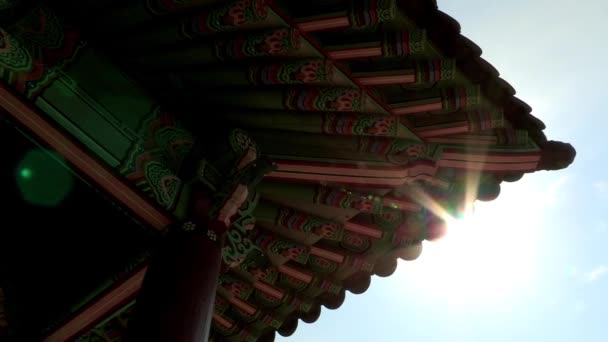 Традиційні будівлі в місті Suwon-si — стокове відео