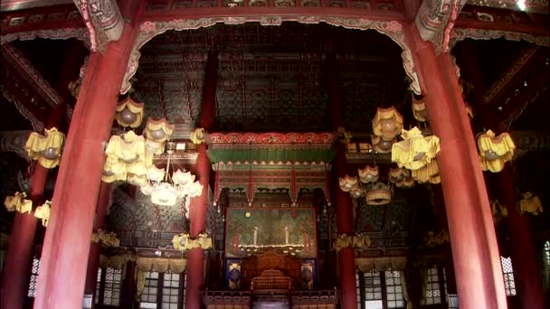 Interieur Van Traditionele Koreaanse Palace Changdeokgung Seoul — Stockvideo