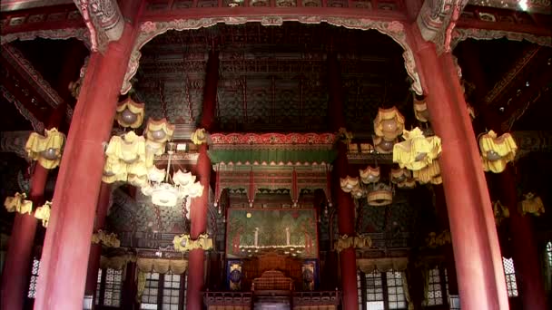 Interior Del Palacio Tradicional Coreano Changdeokgung Seúl — Vídeos de Stock