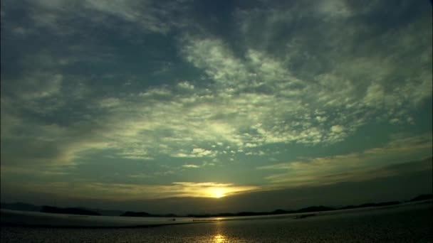 Magnífico Atardecer Orilla Del Mar Corea — Vídeos de Stock