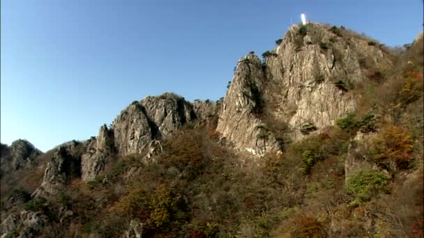 Pintoresca Vista Del Paisaje Montaña Corea Del Sur — Vídeos de Stock