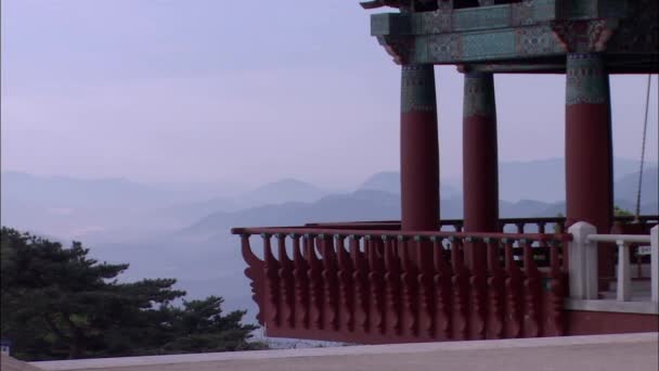 Clocher Traditionnel Coréen Sur Falaise Gyeongju Gyeongbuk Corée — Video