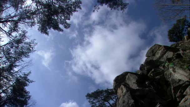 Vue Vieux Temple Coréen Dans Rocher Seosan Chungcheong Corée — Video