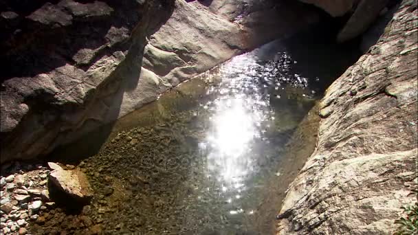 太阳灯光在水中的反映 — 图库视频影像