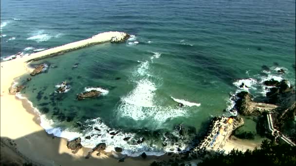 Deniz Manzarası Jumunjin Beach Gangwon Kore Yükseltilmiş Görünümünü — Stok video
