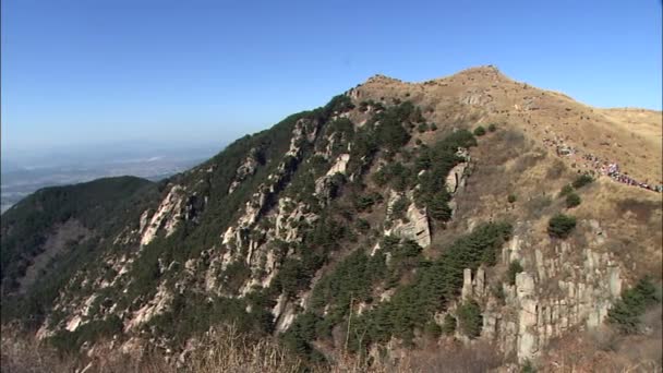 在山上的韩国节日 — 图库视频影像