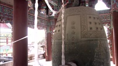 Yazlık ev geleneksel Kore mimar tarzı bell closeup