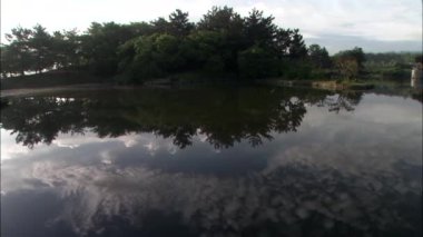 Anapji gölet geleneksel eski binalar