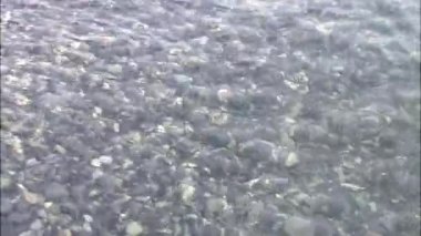şeffaf okyanus su yüzeyine dalgalanma