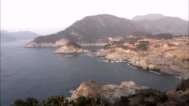 Erstaunliche Meereslandschaft von geoje-si — Stockvideo