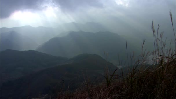 Pochmurny Krajobraz Góry Seoraksan Klatce Piers Gun Gangwon Korea — Wideo stockowe