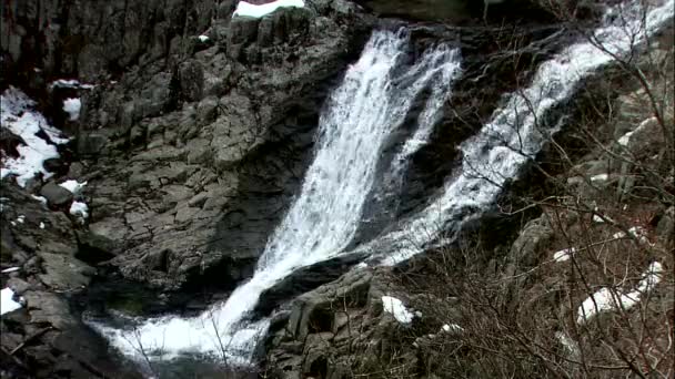 Cachoeira que flui sobre pedras — Vídeo de Stock