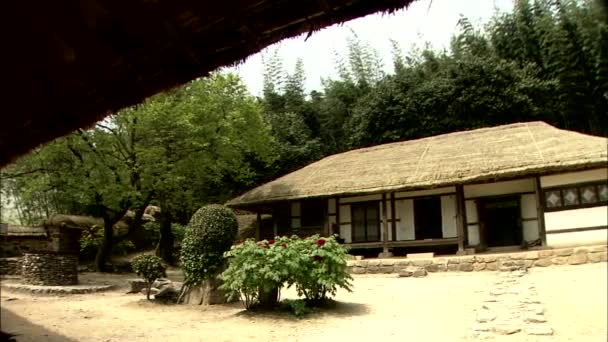 康津郡 全羅南道 チョルラナムド 韓国の伝統的な家 — ストック動画