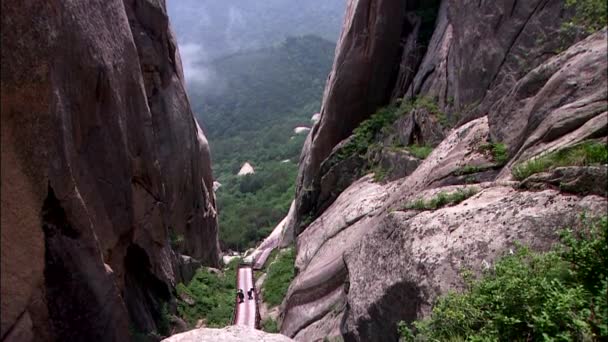 Paisagem Fissura Cume Sokcho Gangwon Coréia — Vídeo de Stock