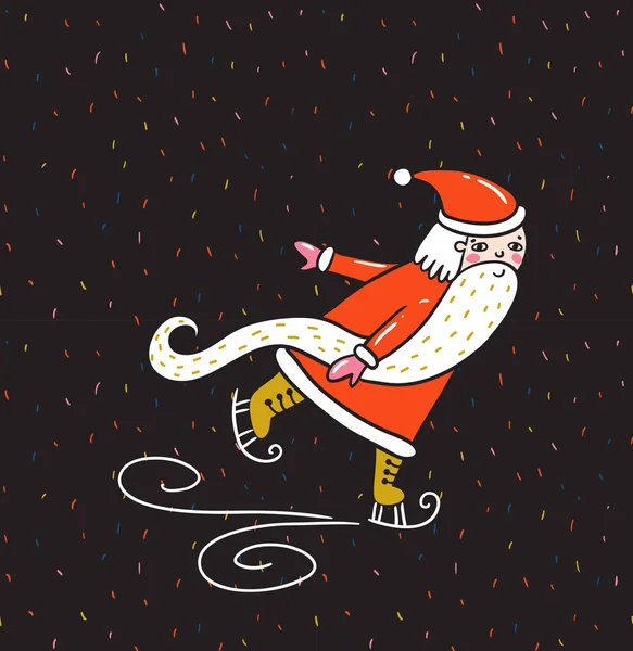 Kerst met Santa Claus — Stockvector