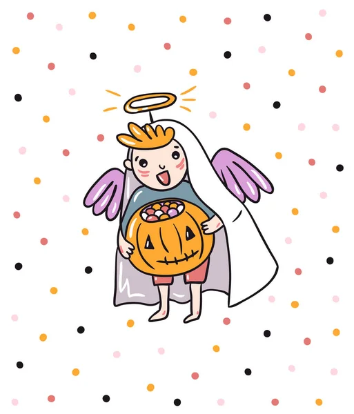 Halloween greeting card - — Stock Vector