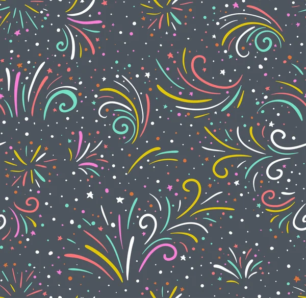 Festive fireworks pattern — Stock Vector