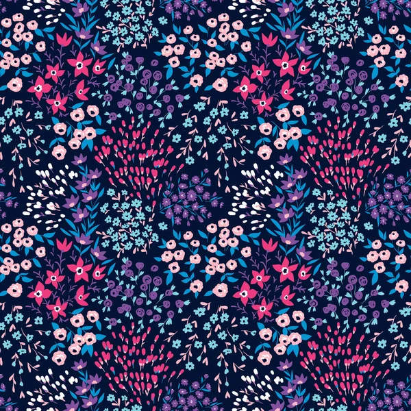 Conception de tissu avec des fleurs simples — Image vectorielle