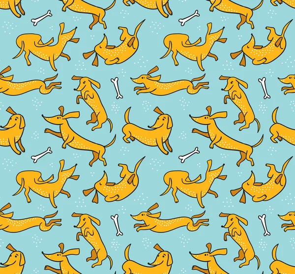 Seamless pattern with dogs